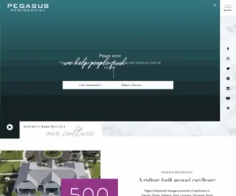 Pegasusresidential.com(Pegasus Residential) Screenshot