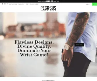 Pegasustimepieces.com(Create an Ecommerce Website and Sell Online) Screenshot