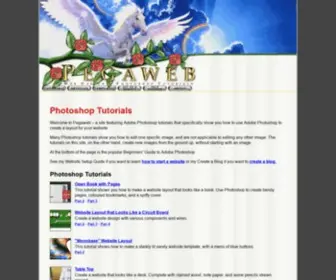 Pegaweb.com(PHOTOSHOP TUTORIALS for beginners) Screenshot