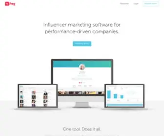 Peg.co(YouTube & Instagram Influencer Marketing Tool & Platform) Screenshot