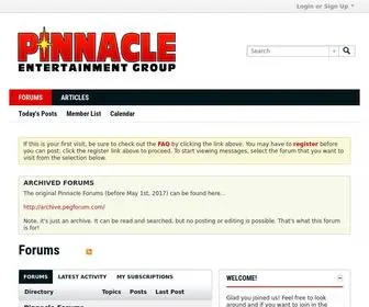 Pegforum.com(ForumsPinnacle Entertainment Group Forums) Screenshot