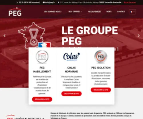 Peg.fr(Leader de la Ouate Haut de gamme en Europe) Screenshot