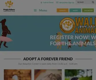 Peggyadams.org(Peggy Adams Animal Rescue League) Screenshot