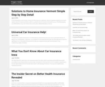 Peggyshealth.com(Health Insurance Blog) Screenshot