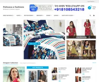 Pehnavaefashions.in(EXPORTER & STOCKIST OF WOMEN'S APPAREL) Screenshot