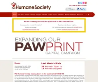 Peihumanesociety.com(The PEI Humane Society) Screenshot