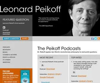 Peikoff.com(Leonard Peikoff) Screenshot