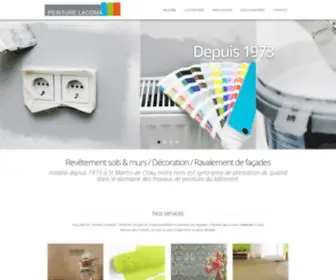 Peinturelacoma.com(Revêtement sols et murs / Décoration / Ravalement de façades) Screenshot