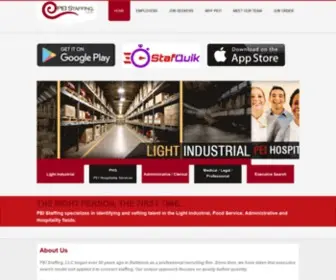 Peistaffing.com(Staffing for Light Industrial) Screenshot