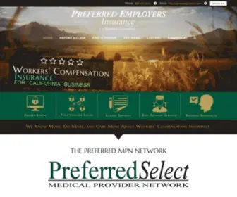 Peiwc.com(Preferred Employers Insurance Home) Screenshot