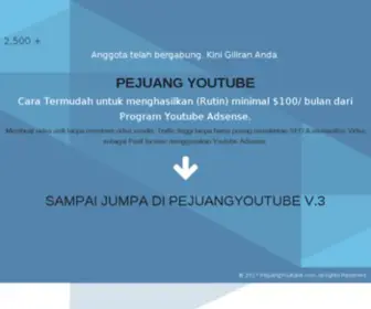 Pejuangyoutube.com(Mentoring youtube adsense) Screenshot