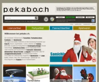 Pekabo.ch(Schweizer Onlineshop für Fasnachts) Screenshot