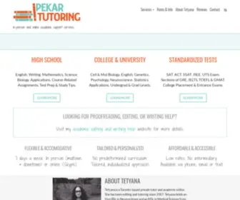 Pekartutoring.com(In-Person and Online Academic Support Services) Screenshot