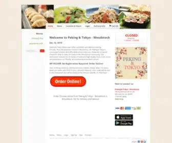 Pekingtokyoga.com(Order Chinese online from Peking & Tokyo) Screenshot