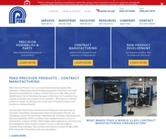 Pekoprecision.com(Contract Manufacturer of Complex Electromechanical Machinery) Screenshot