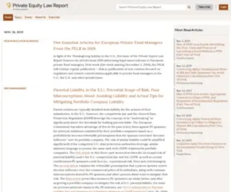 Pelawreport.com(Private Equity Law Report Home) Screenshot