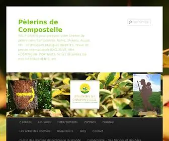 Pelerinsdecompostelle.com(LE site dédié aux pèlerins de Compostelle et autres chemins de pèlerinage) Screenshot