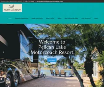 Pelicanlakemotorcoachresort.com(We specialize in Class A Motorcoach Site Sales and Rentals) Screenshot