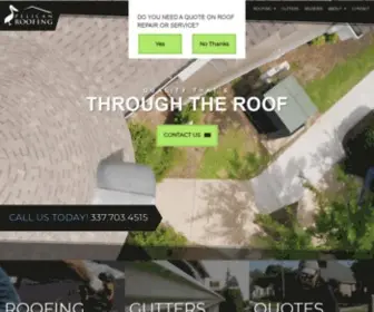 Pelicanroof.com(Pelican Roofing Company in Lafayette LA) Screenshot