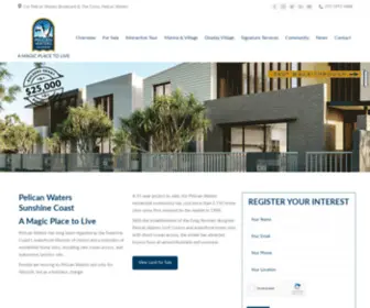 Pelicanwaters.com(Pelican Waters) Screenshot