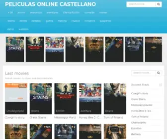Peliculasonlinecastellano.com(Películas Online en Castellano y Español) Screenshot
