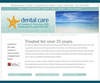 Pelletierdental.com(Huntington Beach Dentist Charles C) Screenshot