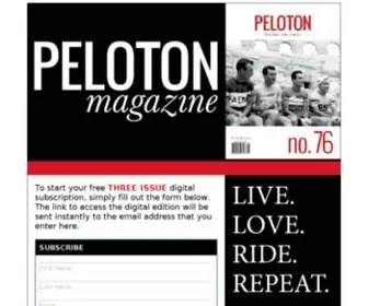 Pelotonmagazine-Digital.com(Issue Library) Screenshot