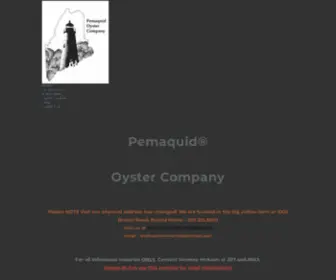 Pemaquidoysters.com(Pemaquid Oyster Company) Screenshot