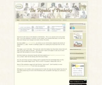Pemberley.com(Jane Austen at The Republic of Pemberley) Screenshot
