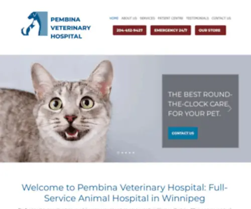 Pembinavethosp.ca(Pembina Veterinary Hospital) Screenshot