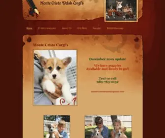 Pembroke-Welshcorgi.com(Monte Cristo Pembroke Welsh Corgi's) Screenshot