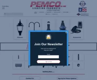 Pemcolighting.com(Pemco Lighting Products) Screenshot