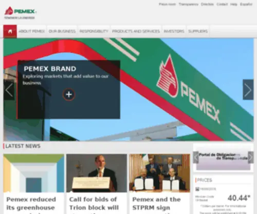Pemex.mx(Inicio) Screenshot