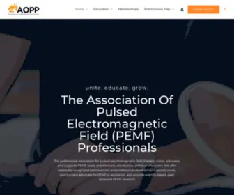 Pemfprofessionals.com(Association of PEMF Professionals (AOPP)) Screenshot