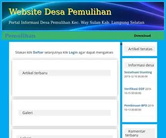 Pemulihan.desa.id(Website Desa Pemulihan) Screenshot
