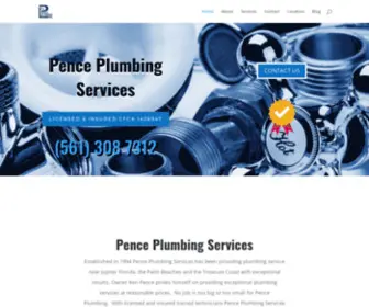 Penceplumbingservices.com(Pence Plumbing Services Jupiter Florida Licensed & Insured) Screenshot