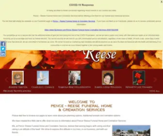 Pencereese.com(Pence-Reese Funeral Home serving Newton, Iowa) Screenshot