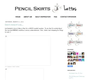 Pencilskirtsandlattes.com(Pencil Skirts & Lattes) Screenshot