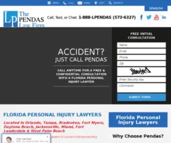 Pendaslaw.com(Florida Personal Injury Lawyer) Screenshot