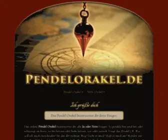 Pendelorakel.de(Pendel Pendeln Orakel Ja Nein online kostenlos Zukunft) Screenshot