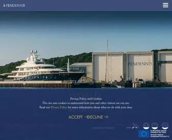 Pendennis.com(Luxury Superyacht Build & Refit) Screenshot