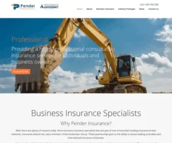 Penderinsurance.com.au(Business Insurance Newcastle) Screenshot