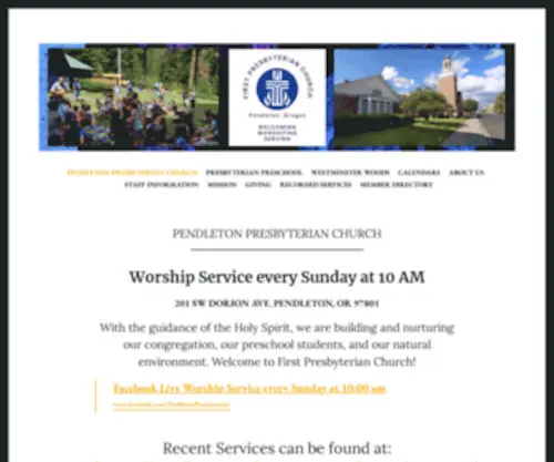 Pendletonpresbyterian.com(First Presbyterian Church of Pendleton) Screenshot