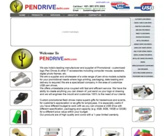 Pendrivedelhi.com(Wholesale bulk suppliers of promotional pen drives) Screenshot
