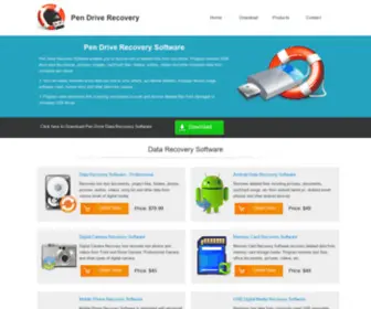 Pendriverecovery.org(Pen Drive Recovery Software restore memory cards data images file folders) Screenshot