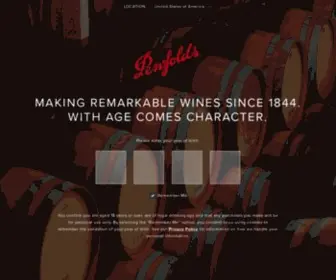 Penfolds.com(View our wine collection here. Penfolds) Screenshot