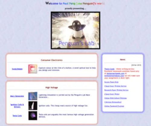 Penguinslab.com(Penguin's Lab) Screenshot