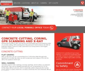 Penhall.com(The largest and most trusted provider of concrete services in North America. Penhall) Screenshot