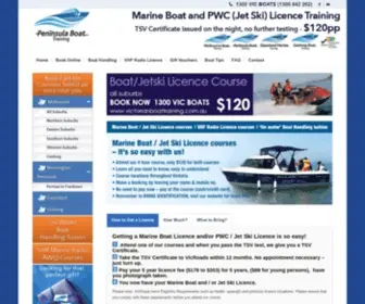 Peninsulaboattraining.com.au(Boat Licence and Marine Radio Training) Screenshot