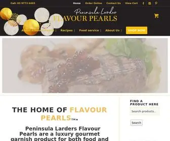 Peninsulalarder.com.au(Peninsula Larders Flavour Pearls) Screenshot